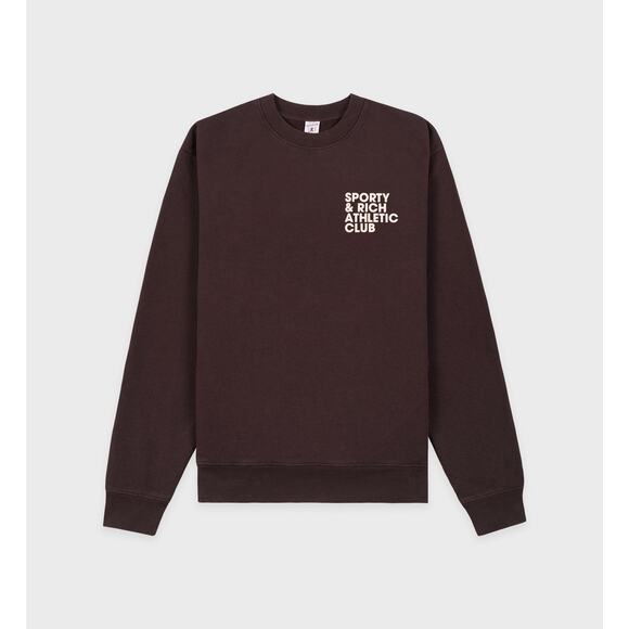 Sporty & Rich Tops - Sporty & Rich 'Exercise Often' Black Crewneck Sweatshirt Size S